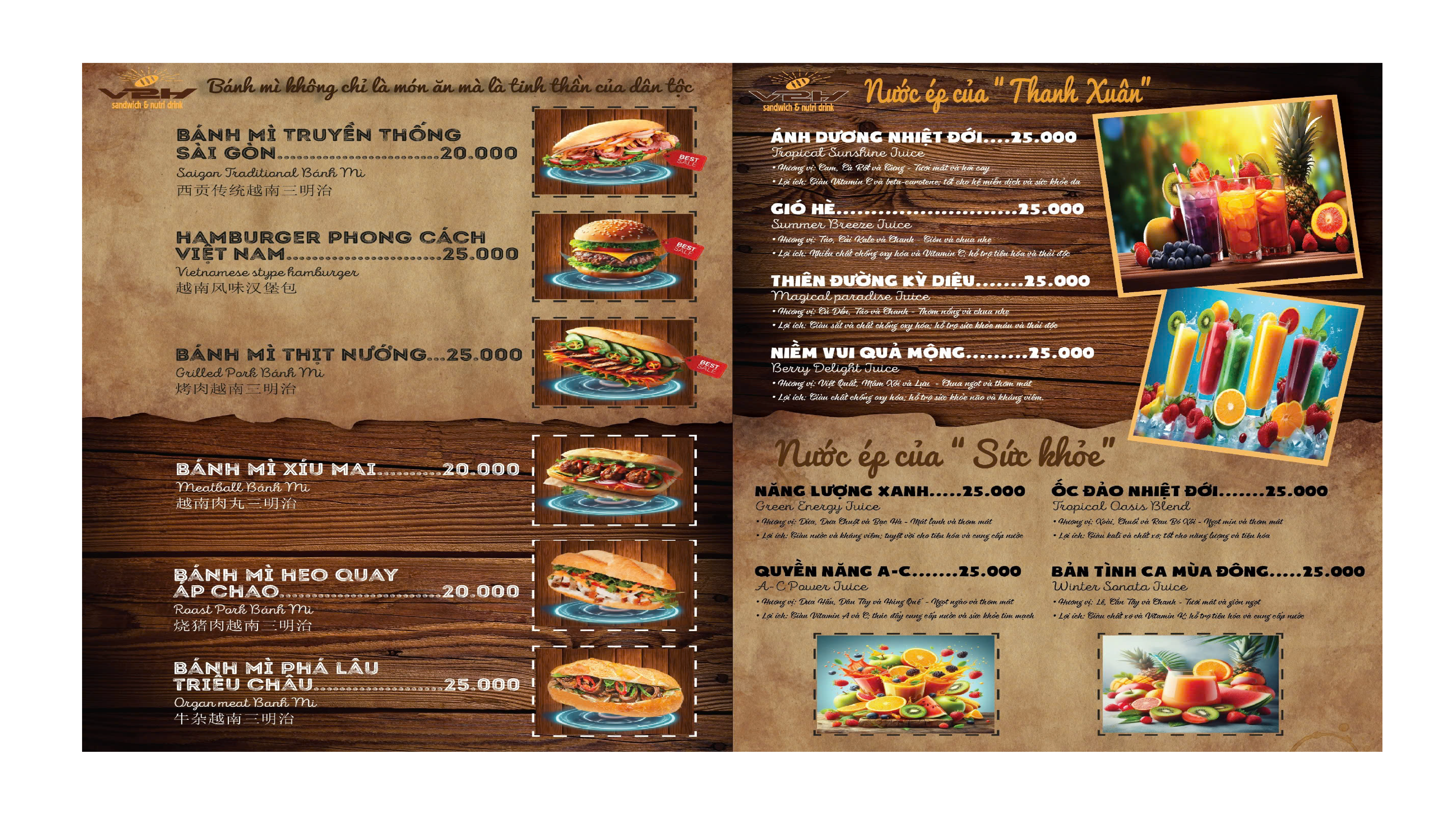 BÁNH MÌ - NƯỚC ÉP 